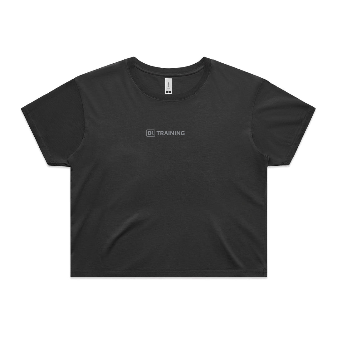 Women's Supreme Team Faded Black Crop Tee