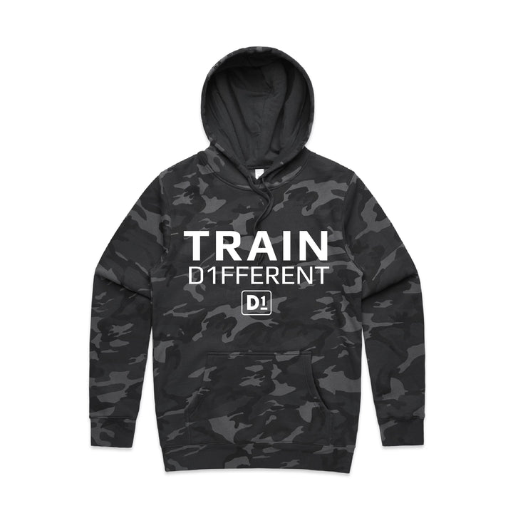 Train D1fferent Black Camo Hoodie
