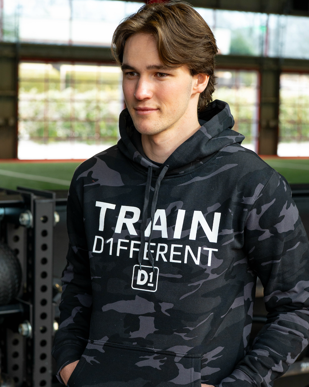 Train D1fferent Black Camo Hoodie