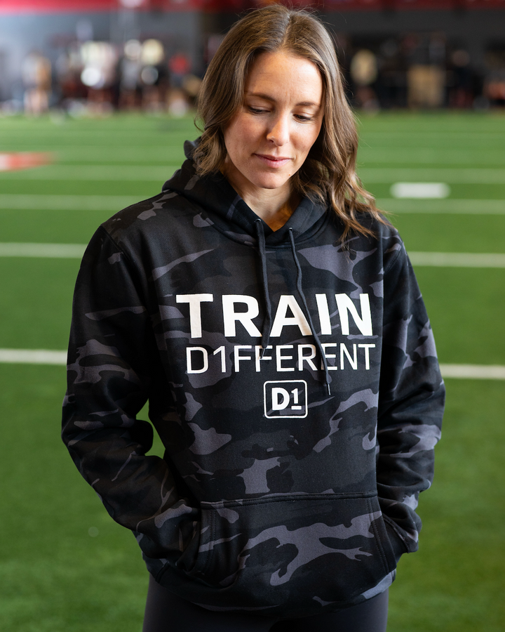 Train D1fferent Black Camo Hoodie