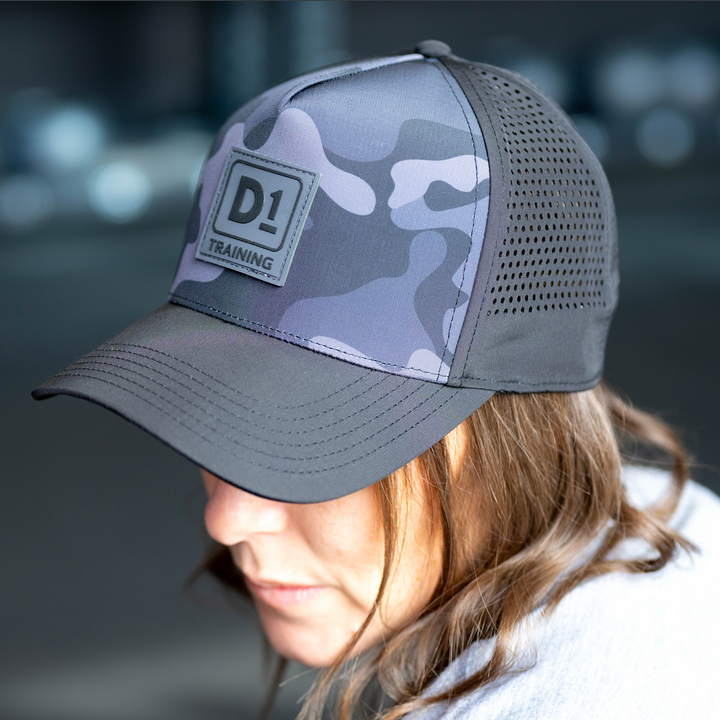 Black Camo A Frame Hat